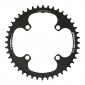 CHAINRING FOR E-BIKE - SINGLE 44teeth Ø104 BLACK TA E-ONE 4 ARMS ALU 7075 FOR BOSCH / BROSE / YAMAHA / GIANT / SHIMANO E-STEPS TA E-ONE 3662458017510