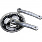 PEDALIER VTT P2R 7/8V. ALU ARGENT 170mm 42-34-24 AVEC PARE CHAINE (BOITIER 118mm) 3700948045145