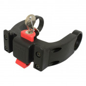 BASKET MOUNTING BRACKET-FRONT- KLICKFIX FOR E-BIKE ON HANDLE BAR Ø 22-26mm +31.8mm (WITH KEY LOCK) (SOLD PER UNIT)