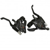 LEVIER/MANETTE VTT PATIN P2R 3 x 8V. NOIR ALU V-BRAKE COMPATIBLE SHIMANO (PAIRE) 3700948074923