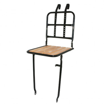 LUGGAGE RACK-FRONT- ON STAYS- P2R 16MM ALUMINIUM-BLACK ADJUSTABLE FOR 28"/26"/24" WITH WOOD DECK-ON HANDLEBAR + BRAKE BOSSES 5881002710001