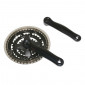 PEDALIER VTT P2R 7/8V. NOIR 150mm 42-32-22 AVEC PARE-CHAINE (BOITIER 118-122mm) 3700948075258