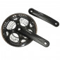 PEDALIER VTT SUNRACE 7/8V. M3 ALU NOIR 170mm 48-38-28 AVEC PARE CHAINE FUME - BOITIER 122mm 4710944249682