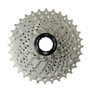 CASSETTE 10 speed SUNRACE 11-32 RS1 FOR SHIMANO (ROAD BIKE) (level 105) METALLIC SILVER (SUPPLIED IN BOX) (11-12-13-15-17-19-21-24-28-32)