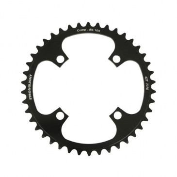 PLATEAU VTT 4BRA D.104 STRONGLIGHT MONO 42DTS NOIR ALU 7075 - EPAISSEUR 3.5mm 8/9V. 3700223711819