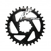 CHAINRING FOR MTB-FOR SINGLE- 32T. "DIRECT MOUNT" -ALUMINIUM- BLACK MICHE GXP XX1-X01-X1-X0-X9 11 Speed (OFFSET 6mm) 8056772579505