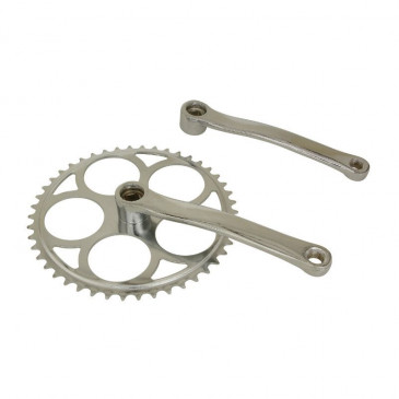 CHAINSET FOR URBAN BIKE- P2R STEEL- CHROME 170mm WITH 46T.CHAINRING CHAIN 3.30 (BOTTOM BRACKET 127mm)