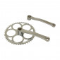 PEDALIER CITY P2R ACIER CHROME 170mm PLATEAU 46D. CHAINE 3.30 (BOITIER 127mm) 3700948102541