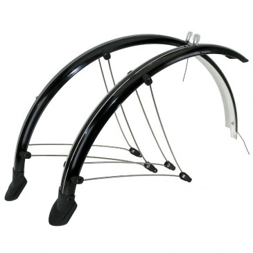 MUDGUARD FOR MTB-ON STAYS- 24" P2R COUNTRY PLASTIC -BLACK- (COMPLETE SET)