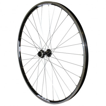 WHEEL FOR MTB - 29" COMBO FRONT BLACK REINFORCED - V-BRAKE - SHIMANO RM66 HUB(COMPATIBLE DISC CENTERLOCK) (DOUBLE WALLED RIM WITH EYELETS-STAINLESS SPOKES) QUICK RELEASE 3700948114292