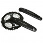 PEDALIER VTT STRONGLIGHT ARGOS 8/9V. ALU ARGENT GRAND PLATEAU NOIR 170mm 42-34-24 (BOITIER 113mm) 3700223711093