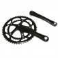 PEDALIER ROUTE 9/10V. NOIR 172,5mm 39-53 DIAM.130mm POUR BOITIER 110mm 3700948079171