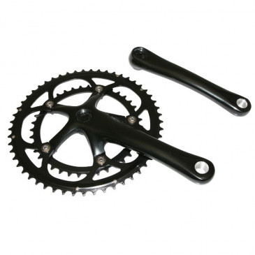 CHAINSET FOR ROAD BIKE- 9/10 Speed BLACK 172,5mm 39-53 Ø 130mm -SELECTION P2R-