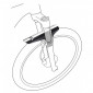 MUDGUARD FOR MTB-FRONT- VELOX -BLACK-/WHITE ON FORK+NYLON CLAMPS 3660429702113
