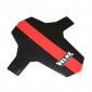 MUDGUARD FOR MTB-FRONT- VELOX -BLACK-/RED ON FORK+NYLON CLAMPS