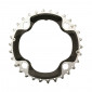 CHAINRING FOR MTB-FOR TRIPLE- 30T. Middle Ø96 SHIMANO SLX M672/ XT M782 10 Speed -4 ARMS- silver/black. 4524667505976