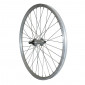 WHEEL FOR MTB- 24" REAR -ALUMINIUM- SILVER DOUBLE-WALLED-ALUMINIUM HUB - QUICK RELEASE FREEWHEEL 7/6 Speed 3660429089948