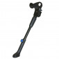 BEQUILLE VELO LATERALE ARRIERE P2R 24-28'' REGLABLE FIXATION MOYEU ALU NOIR (RENFORCE POUR VAE/E-BIKE) 3700948094853