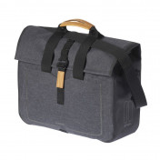 SINGLE BAG FOR BICYCLE -REAR- BASIL URBAN DRY BUSINESS -LEFT/RIGHT- WATERPROOF 20L GREY - HOOK ON SYTEM (38x15x37cm) 8715019176616