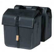 DOUBLE BAG FOR BICYCLE -REAR- BASIL URBAN DRY 48L BLACK 100% WATERPROOF (36x17x42cm) COMPATIBLE WITH MIK SYSTEM 8715019176593