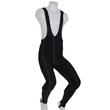 ADULT BIB TIGHT- P2R COOLMAX BLACK - ANKLE ZIPS+FEET STIRRUPS XXL