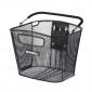 FRONT BASKET- STEEL MESH- BASIL BOLD BLACK (26x28x34cm) -WITHOUT BRACKET BASEASY-