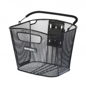 FRONT BASKET- STEEL MESH- BASIL BOLD BLACK (26x28x34cm) -WITHOUT BRACKET BASEASY- 8715019112409