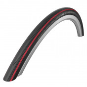 PNEU ROUTE 700 X 25 SCHWALBE LUGANO2 NOIR BANDE ROUGE TS (25-622)