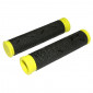 POIGNEE VTT PROGRIP 808 NOIR/JAUNE FLUO Ø22mm L120mm (PAIRE) 0801766074768