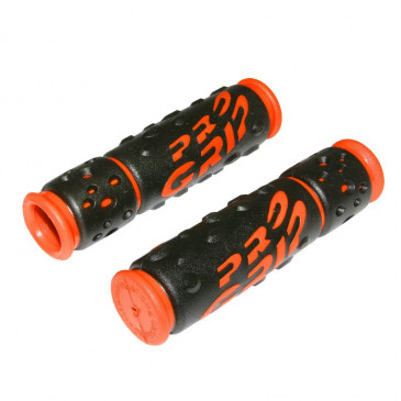 HAND GRIPS FOR MTB- PROGRIP 953 BLACK/ORANGE Ø22mm L122mm Pre-cut for 90 mm (PAIR)