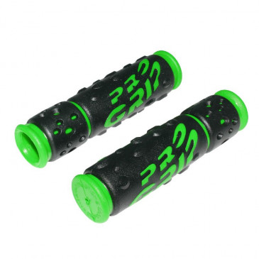 HAND GRIPS FOR MTB- PROGRIP 953 BLACK/GREEN Ø22mm L122mm Pre-cut for 90 mm (PAIR)
