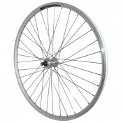WHEEL FOR TREKKING BIKE- 700X35 REAR M240 -ALUMINIUM REINFORCED- MICHE MAGNUM HUB SILVER- FREE WHEEL 6/7 Speed -QUICK RELEASE-SPECIAL FOR RENTAL (DOUBLE WALLED RIM WITH EYELETS+STAINLESS SPOKES) 3700948145258