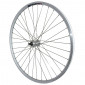 WHEEL FOR TREKKING BIKE- 700X35 REAR M240 -ALUMINIUM REINFORCED- MICHE MAGNUM HUB SILVER- FREE WHEEL 6/7 Speed -QUICK RELEASE-SPECIAL FOR RENTAL (DOUBLE WALLED RIM WITH EYELETS+STAINLESS SPOKES) 3700948145258