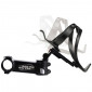 BOTTLE CAGE MOUNTING BRACKET- WITH STEM CAP-BLACK ANODIZED (WITH LOCK-UP SYSTEM)