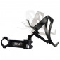 FIXATION PORTE BIDON AVEC BOUCHON POTENCE AHEAD-SET NOIR ANODISE (AVEC SYSTEME DE BLOCAGE POUR INCLINAISON) 3700948084298