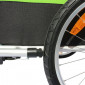 REMORQUE VELO ENFANT - POUSSETTE COUVERTE 2 PLACES EN ALU MAXI 36Kg COLORI VERT AVEC ROUES 20" -FIXATION AXE DE ROUE - LIVRE AVEC ROUE AVANT + POIGNEE FREIN - MONTAGE RAPIDE SANS OUTIL 3700948086377