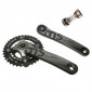PEDALIER VTT SUNRACE 10V. MS10 ALU NOIR 175mm 40-30-22 INTEGRE AVEC CUVETTE FILETE 4710944250725