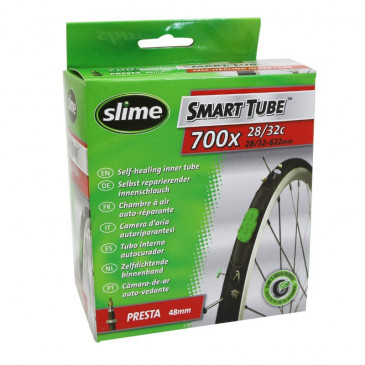 INNER TUBE FOR BICYCLE 700 x 28-35 SLIME -PRESTA VALVE- WITH PUNCTURE SEALANT 0716281503627