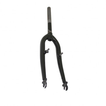 FORK- FOR MTB 20 " STEEL-BLACK- RIGID CURVED -WITH BRAKE BOSS PLUGS- THREADED STEERER (200/140mm) Ø 1"-22,2 INNER 3700948147870