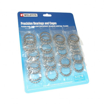 BALL BEARING CAGE FOR HEADSET- 3,969 (5/32”) WELDTITE (20 PAIRS ON CARD) 5013863061625