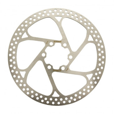 BRAKE DISC-FOR ROAD BIKE/MTB 6 HOLES- NEWTON BRAKCO 160mm SILVER (RECTIFIED EDGE FOR SECURITY) Compatible Shimano and more.