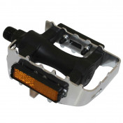 PEDALE VTT RESINE P2R NOIR CAGE ALU ARGENT 9/16" (PAIRE) 3700948040560