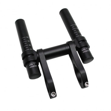 PROLONGATEUR DE CINTRE CONTRE LA MONTRE 31,8-25,8 ALU NOIR MAT STYLE MINI-SUB8 280g (PAIRE) 3700948043202