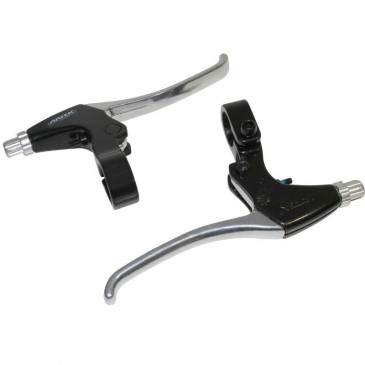 BRAKE LEVERS SET- -FOR MTB/URBAN- "4 FINGER" NEWTON -ALUMINIUM FOR V-BRAKE (PAIR)