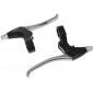 BRAKE LEVERS SET- -FOR MTB/URBAN- "4 FINGER" NEWTON -ALUMINIUM FOR V-BRAKE (PAIR) 3700948071779