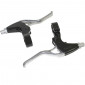 BRAKE LEVERS SET- -FOR MTB/URBAN- "3 FINGER" NEWTON -ALUMINIUM FOR V-BRAKE (PAIR) ADJUSTABLE LEVER TRAVEL 3700948071762