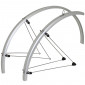 MUDGUARD FOR ROAD BIKE- ON STAYS- 700 STRONGLIGHT 35mm SILVER- Stainless steel rods mounting (COMPLETE SET) 3700223708918