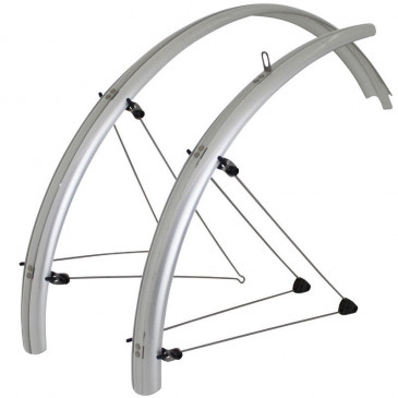 MUDGUARD FOR MTB-ON STAYS- 26'' STRONGLIGHT COUNTRY 54mm SILVER - Stainless steel rods mounting (COMPLETE SET) 3700223709076