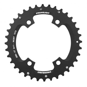 CHAINRING FOR MTB - STRONLIGHT 36T. Ø96 2X11 OUTER BLACK -4 ARMS- XT M8000/SLX M7000 NON THREADED 3700223718085