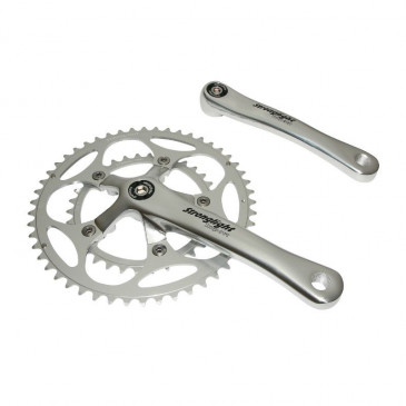 PEDALIER ROUTE STRONGLIGHT 9/10V. IMPACT ARGENT 175mm 52-34 COMPATIBLE 8V. (AXE CARRE 107mm) 3700223706303